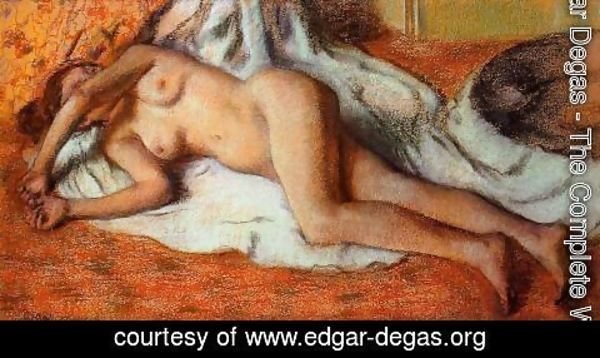 Edgar Degas - After the Bath or, Reclining Nude, c.1885