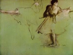 Edgar Degas - Dancers at the Barre (study)