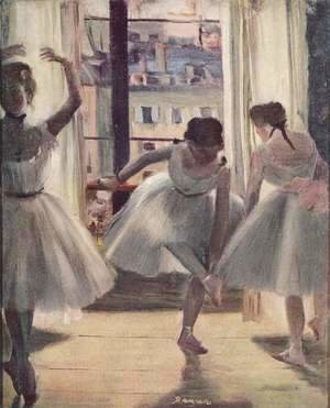 Three dancers in a exercise hall