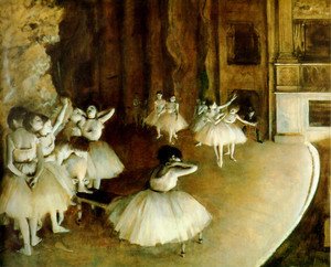 Edgar Degas - Ballet Rehearsal On Stage