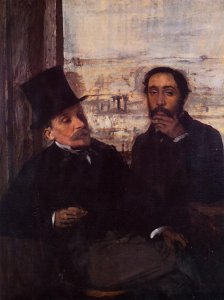 Self Portrait with Evariste de Valernes (1816-96) c.1865