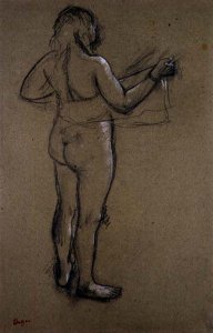 Nude Woman Drying Herself