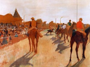 The Parade, or Race Horses in front of the Stands, c.1866-68