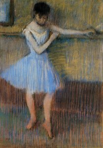 Dancer in Blue at the Barre