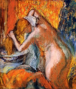 After the Bath, Woman Drying Her Hair