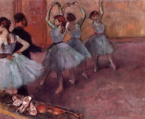 Dancers in Light Blue (aka Rehearsing in the Dance Studio) 1882