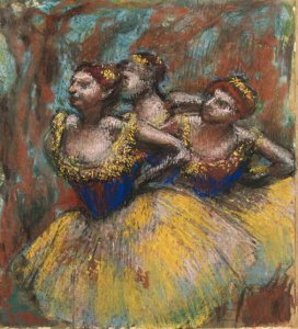 Trois Danseuses (Jupes Jaunes, Corsages Bleus)