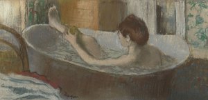 Woman in her Bath, Sponging her Leg, c.1883