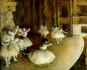 Ballet Rehearsal On Stage