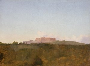 The Castel Sant'Elmo, Naples, from the Capodimonte, 1856